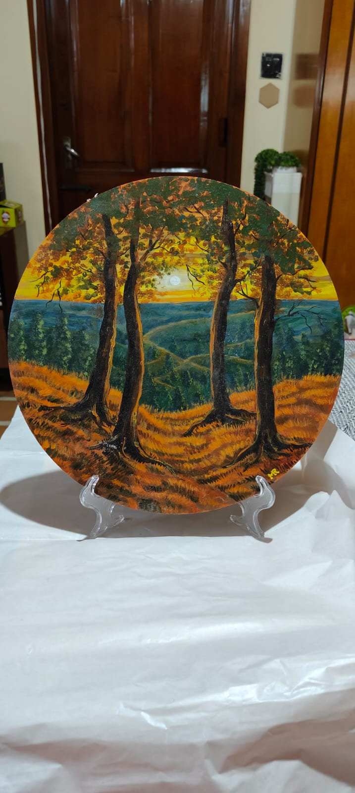 Landscape, Acrylic On Wood